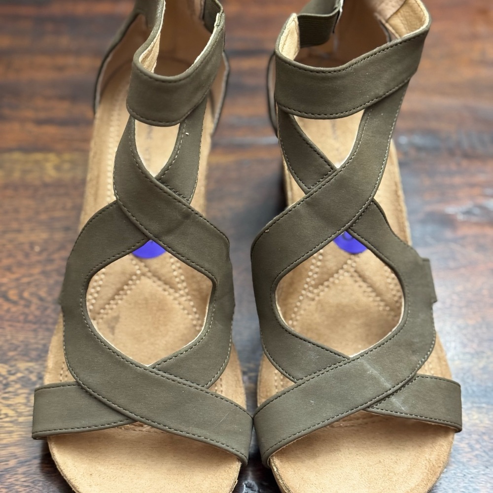 Olive Strappy Women's Sandals